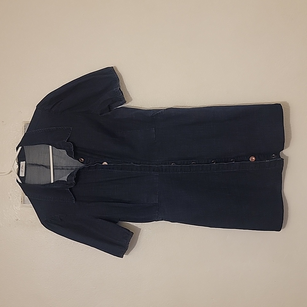 Short Jean Dress Dark Blue